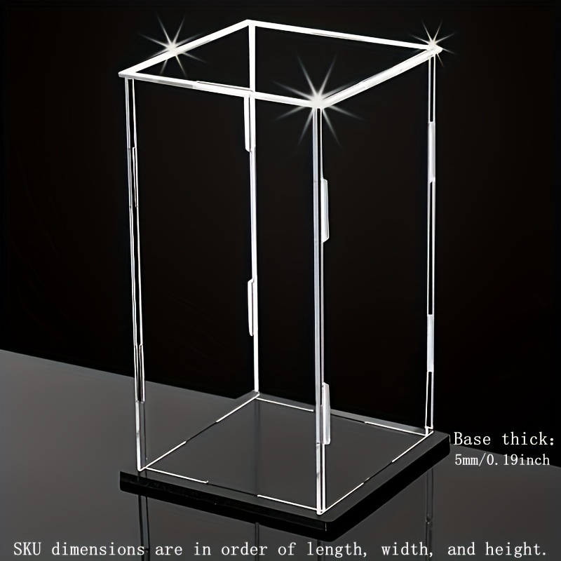 Clear Acrylic Display Case Cube Organizer Box Stand Protective Showcase