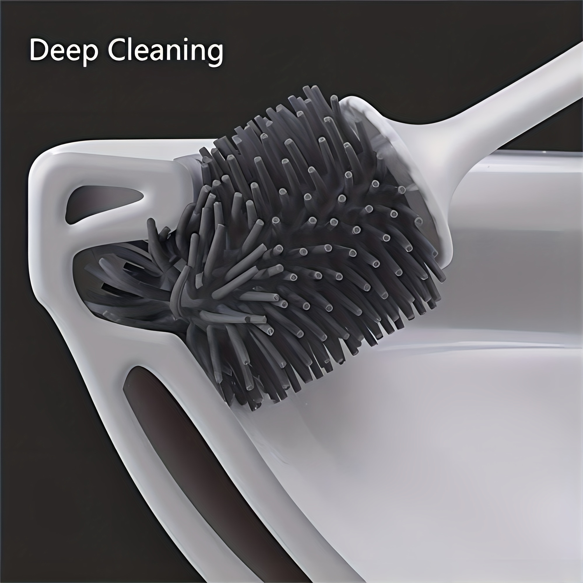 1pc Toilet Cleaning Brush Set With Strong Bristles And Removable