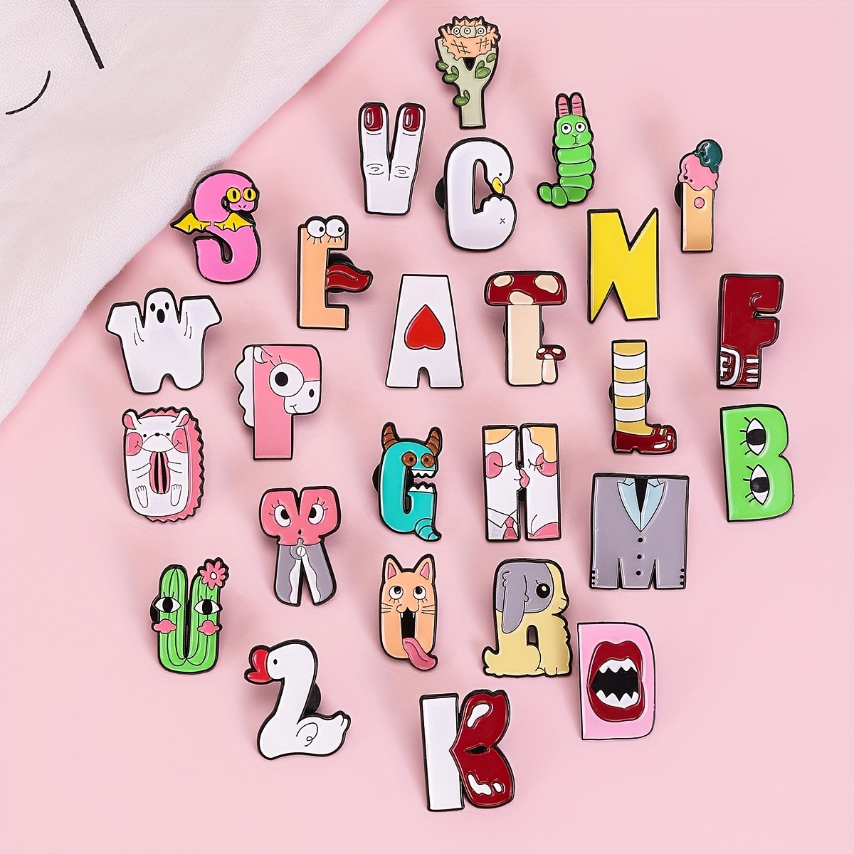 Alphabet brooch sale