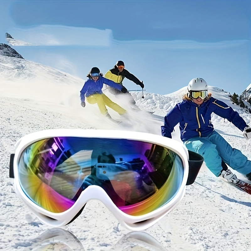 Cool One-piece AB Color Lens Sunglasses, For Men Women Vacation Travel  Skiing Supplies, In 2 Colors