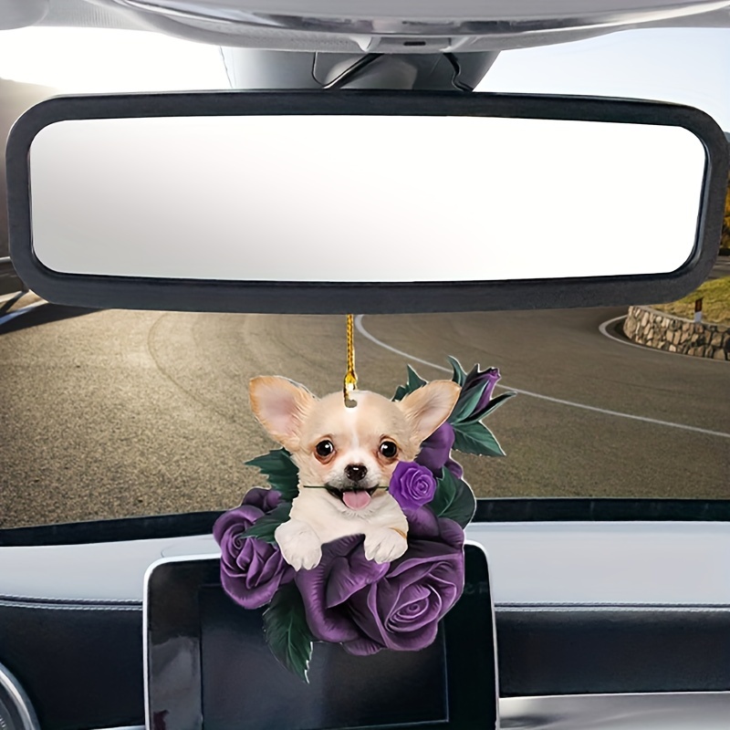 Adorable Puppy Dog Car Decoration A Perfect Rearview Mirror