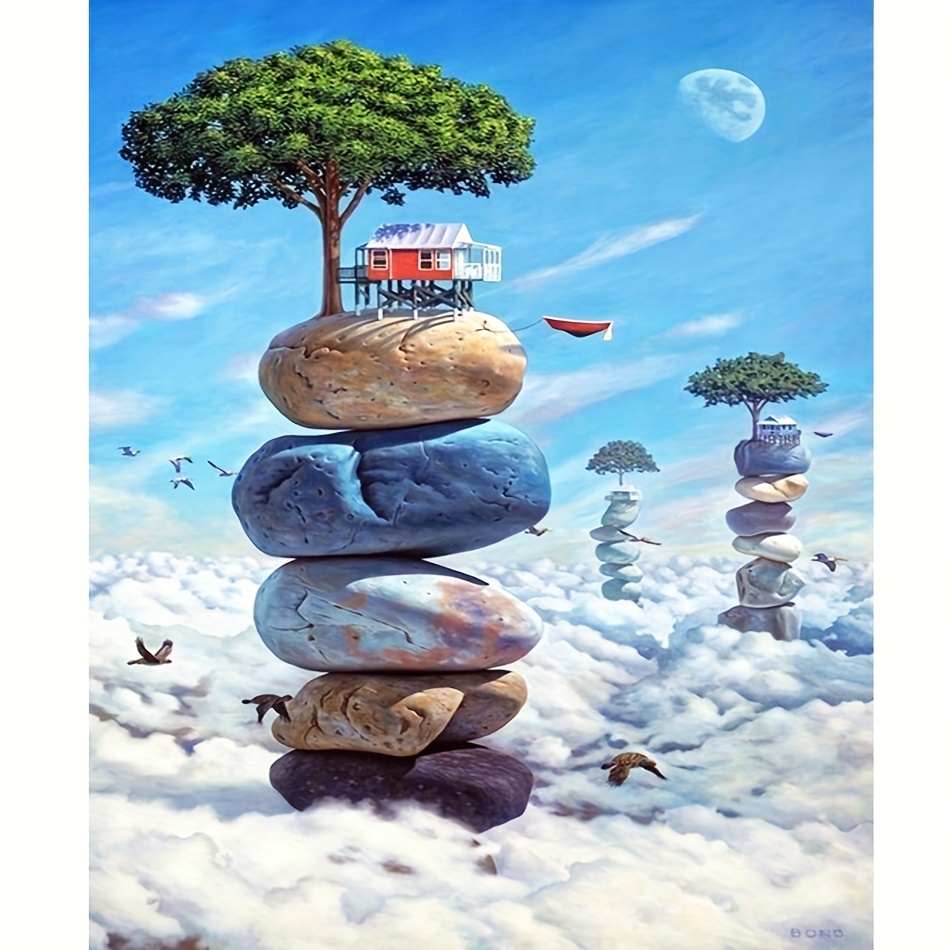 1pc Pintura Números Adultos Kits Paisaje Árbol Imagen - Temu Mexico