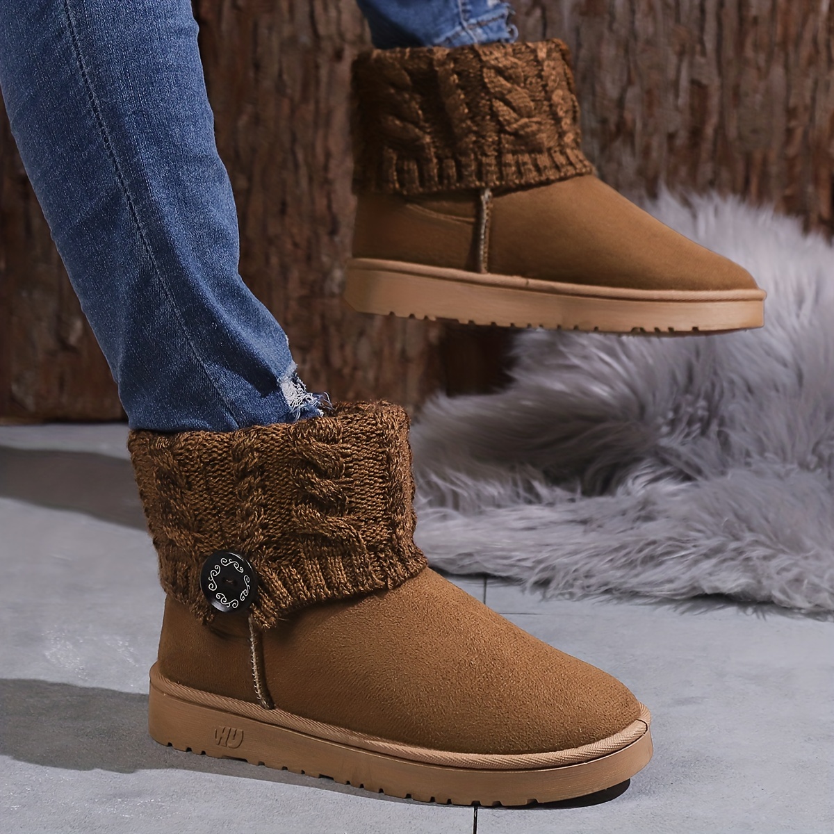 Knit winter clearance boots