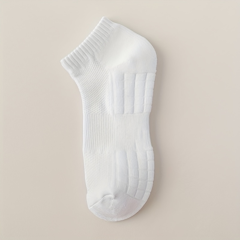 Men's Causal Plain Color Socks Sports Socks Towel Bottom - Temu