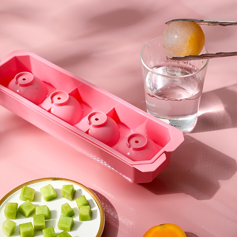 Red Silicone Cocktail Ice Ball Tray