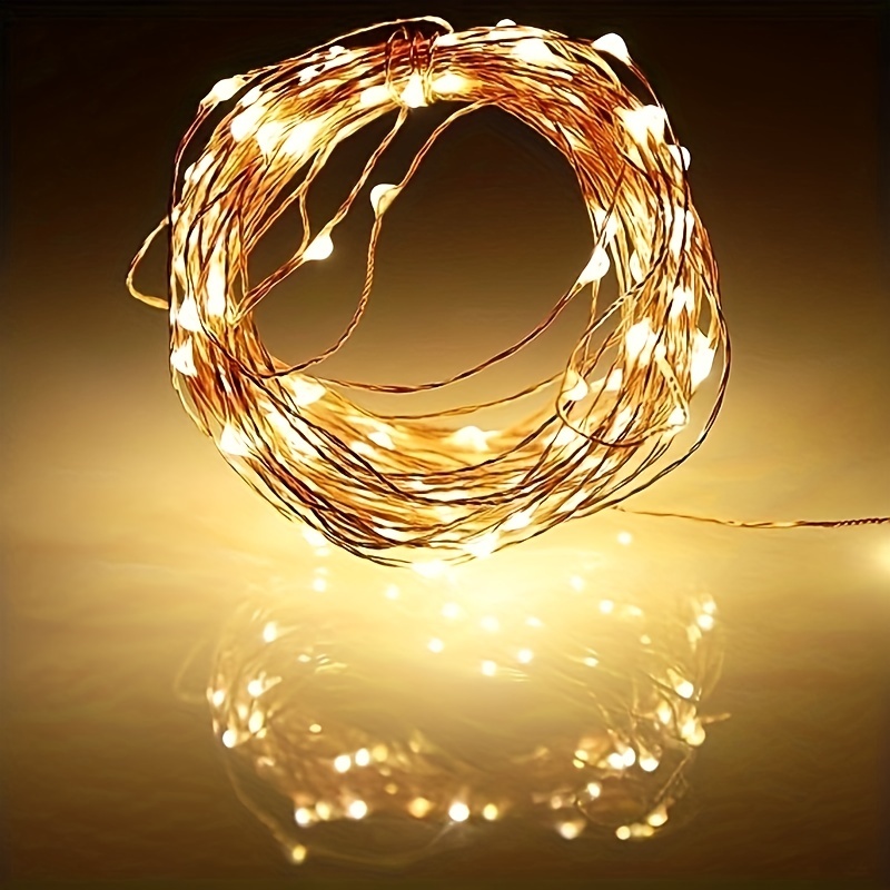 Led String Lights, Battery Powered Copper Wire Starry Fairy Lights, Battery  Operated Lights for Bedroom, Christmas, Parties, Wedding, Centerpiece,  Decoration (5m/16ft Warm White) 