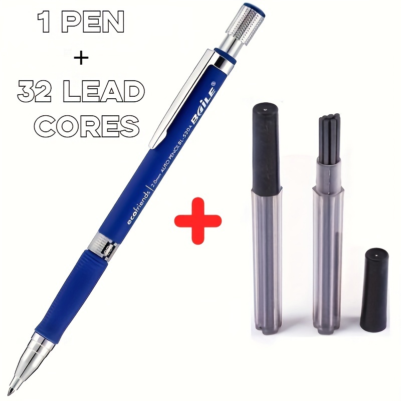 

1+32pcs 2.0mm Automatic Pencils 2b/hb Exam Press Action Drawing Writing Activity Pencil