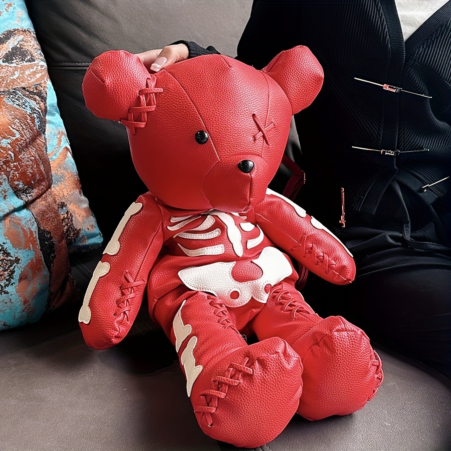 Skeleton teddy bear online backpack