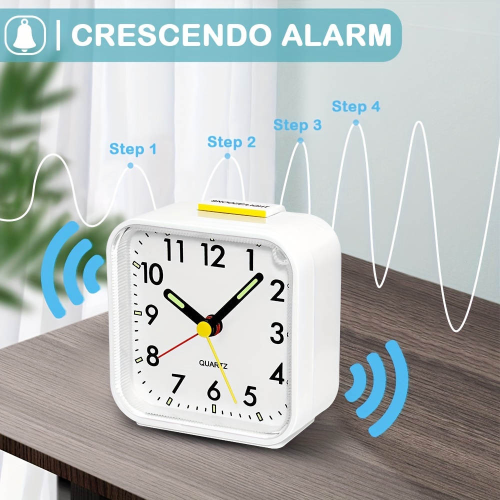 Relojes de Alarma Mesilla de Noche Sin tictac Relojes de Alarma Mesas de  Noche alimentados Encantador Diseñado Reloj Despertador de escritorioMesa  de