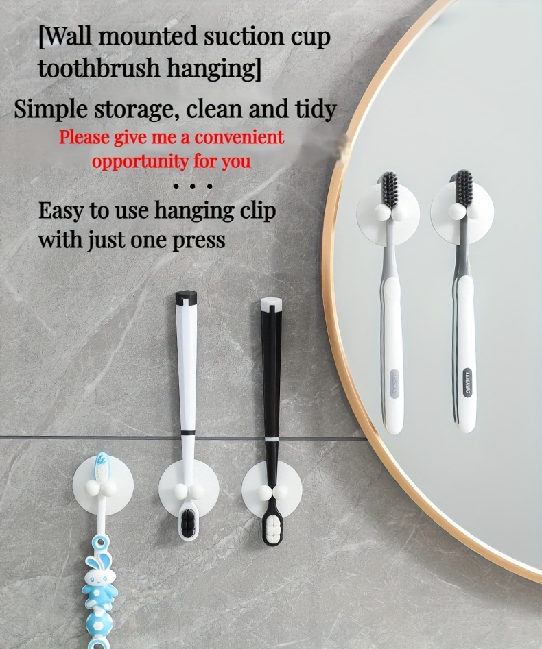 Easy install Wall Mounted Toothbrush Holder Punch free - Temu