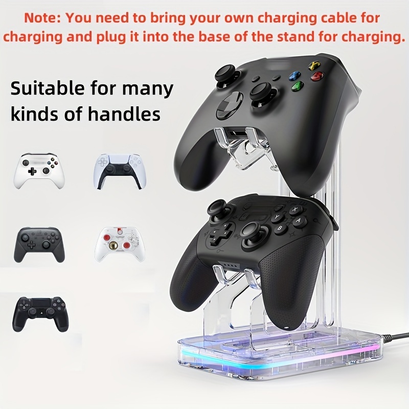  OAPRIRE Soporte universal de control dual para PS4 PS5 Xbox ONE  Switch, soporte de control y accesorios de juego, construye tus fortalezas  de juego (negro cristalino) : Videojuegos