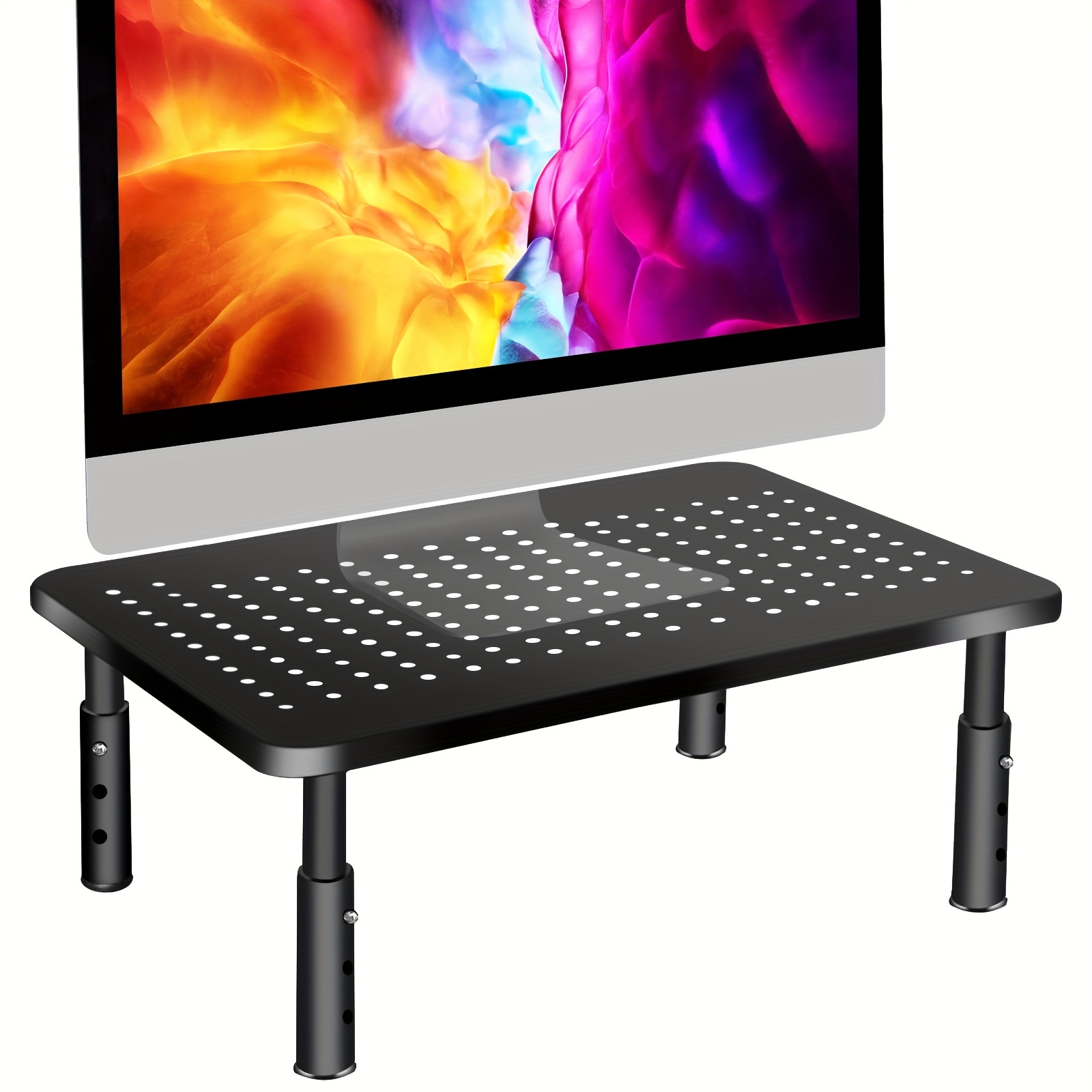 Base de soporte para Monitor Lcd, mesa plegable para ordenador, montaje de  escritorio alto, ajustable, pantalla individual resistente, pulgadas