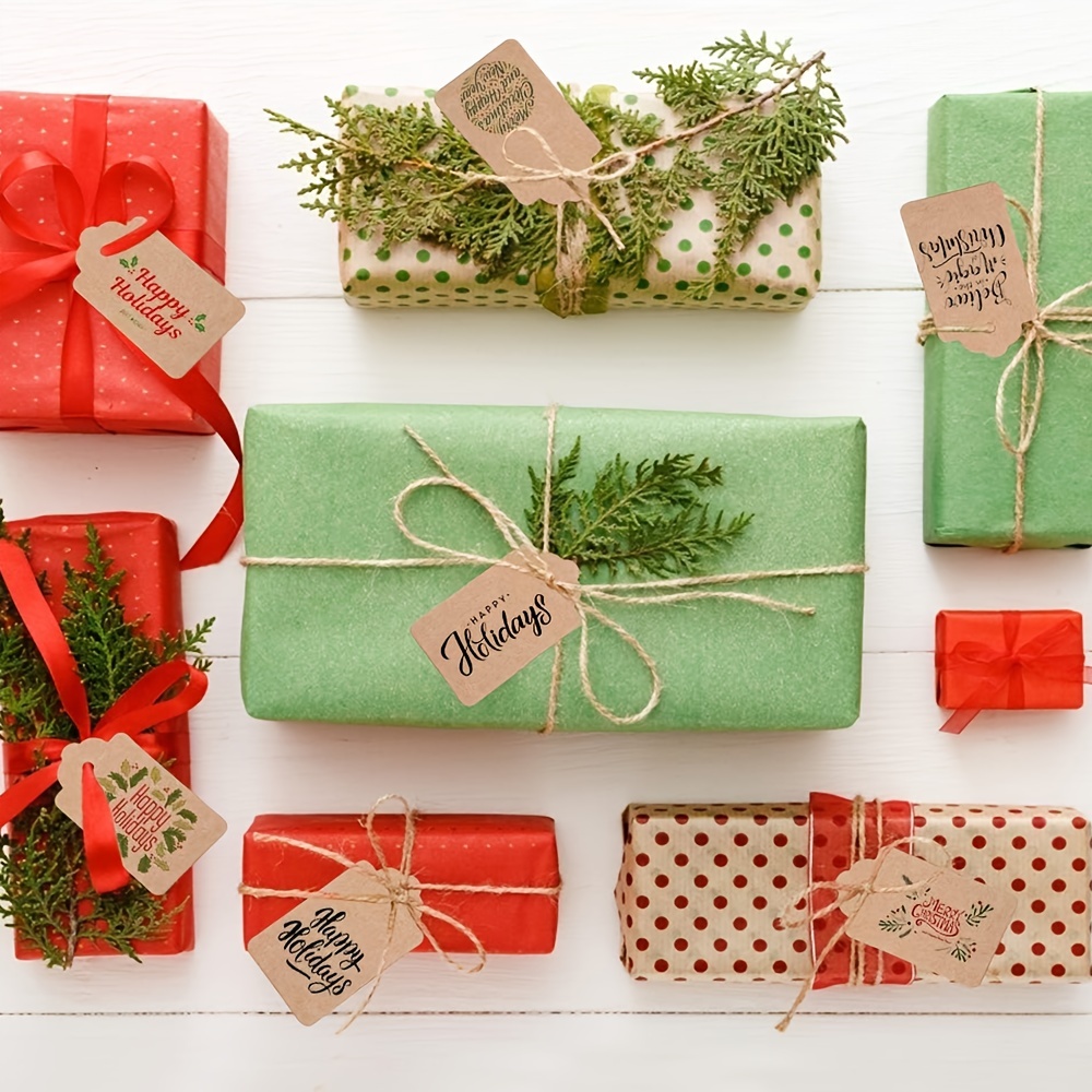 Kraft Paper Gift Tags With String Blank Gift Bags Tags Price - Temu