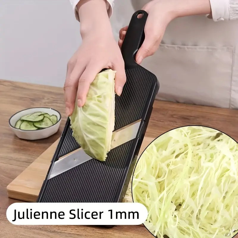 1 Set, Mandoline Food Slicer For Kitchen, Julienne Vegetables Shredders,  Cabbage Slicer, Cabbage Shredders For Red Onions, Vegetable Slicer With  Clean