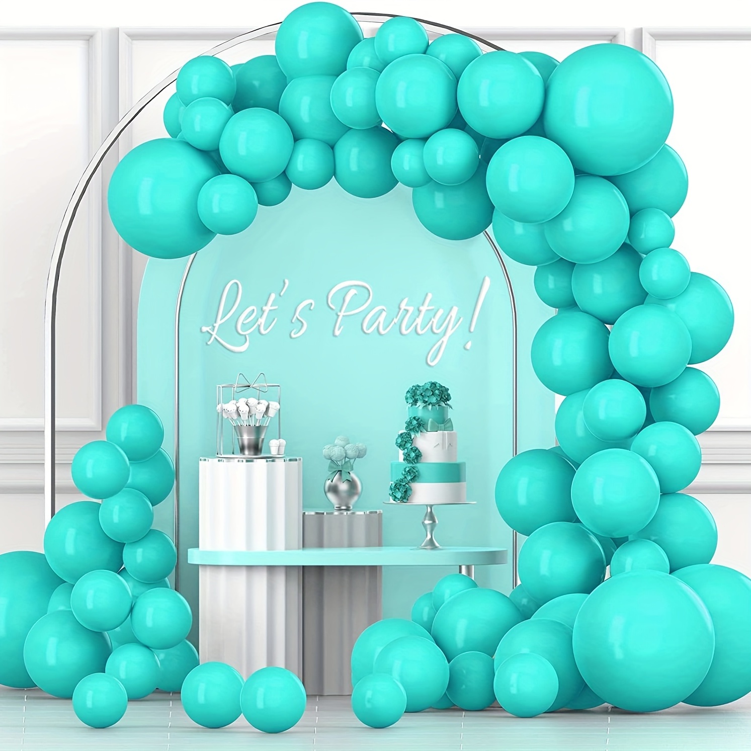 50 globos azul pastel, globos azul bebé de 12 pulgadas, globos azul claro  para arco de globos, fiesta de cumpleaños, fiesta de baby shower