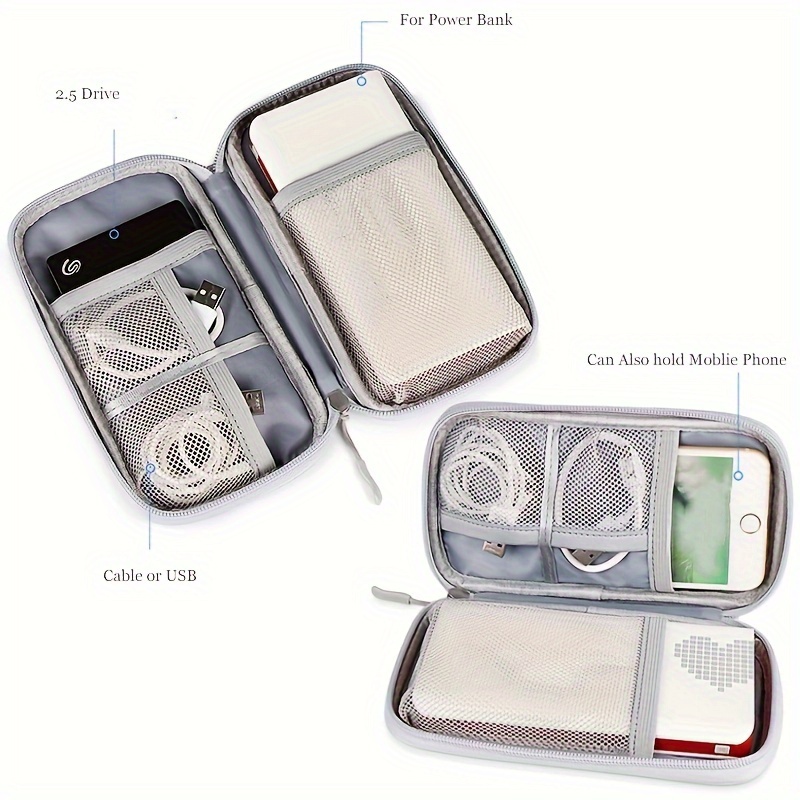 Power Bank Charge Cable Storage Bag Mobile Phone Accessories Box