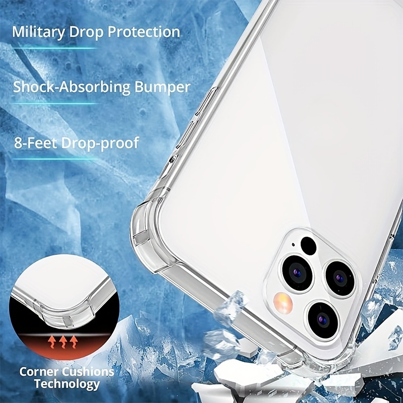 Thick Shockproof Silicone Clear Phone Case For Iphone 15 14 13 12