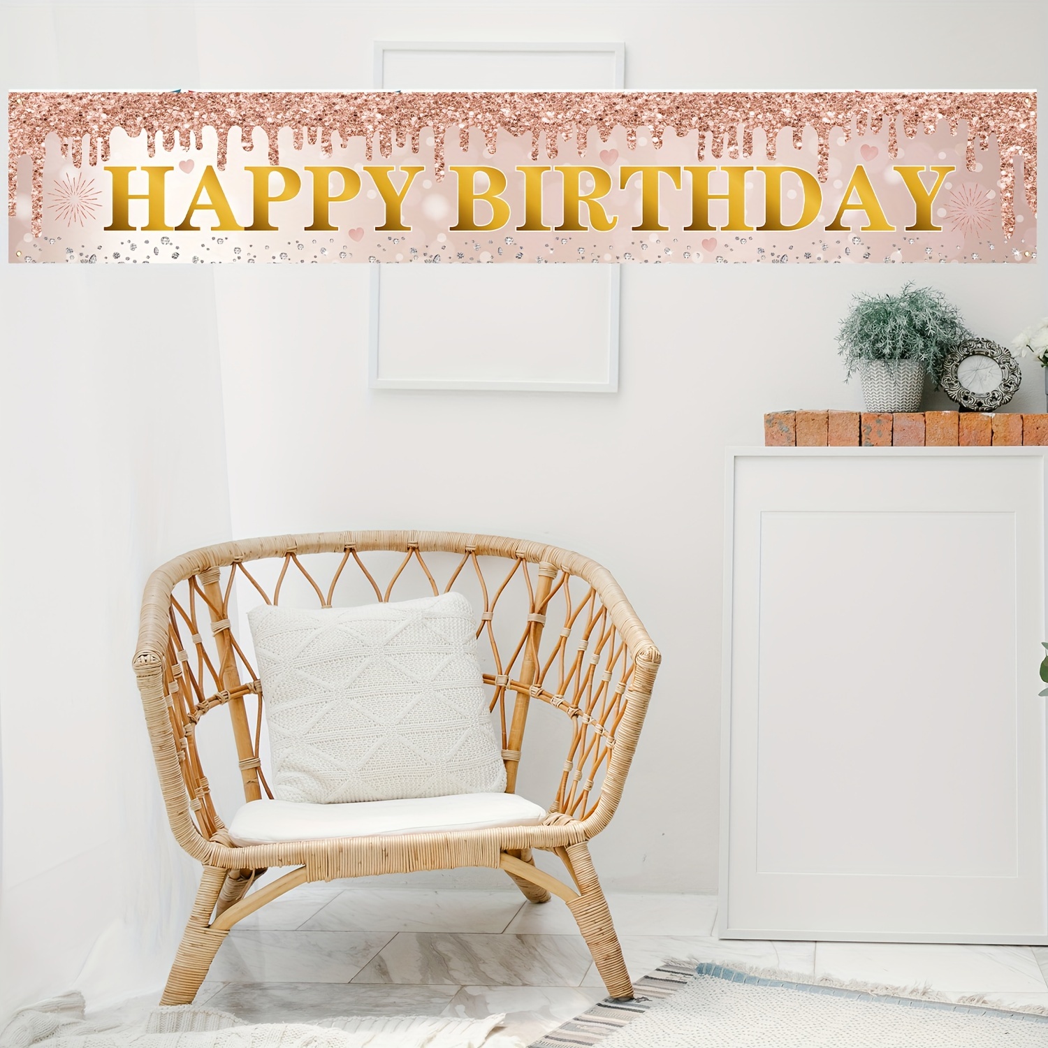 KatchOn, Rose Gold 50th Birthday Banner - XtraLarge, 72x44 Inch | Happy  50th Birthday Backdrop for Women | Rose Gold Happy 50th Birthday Banner for