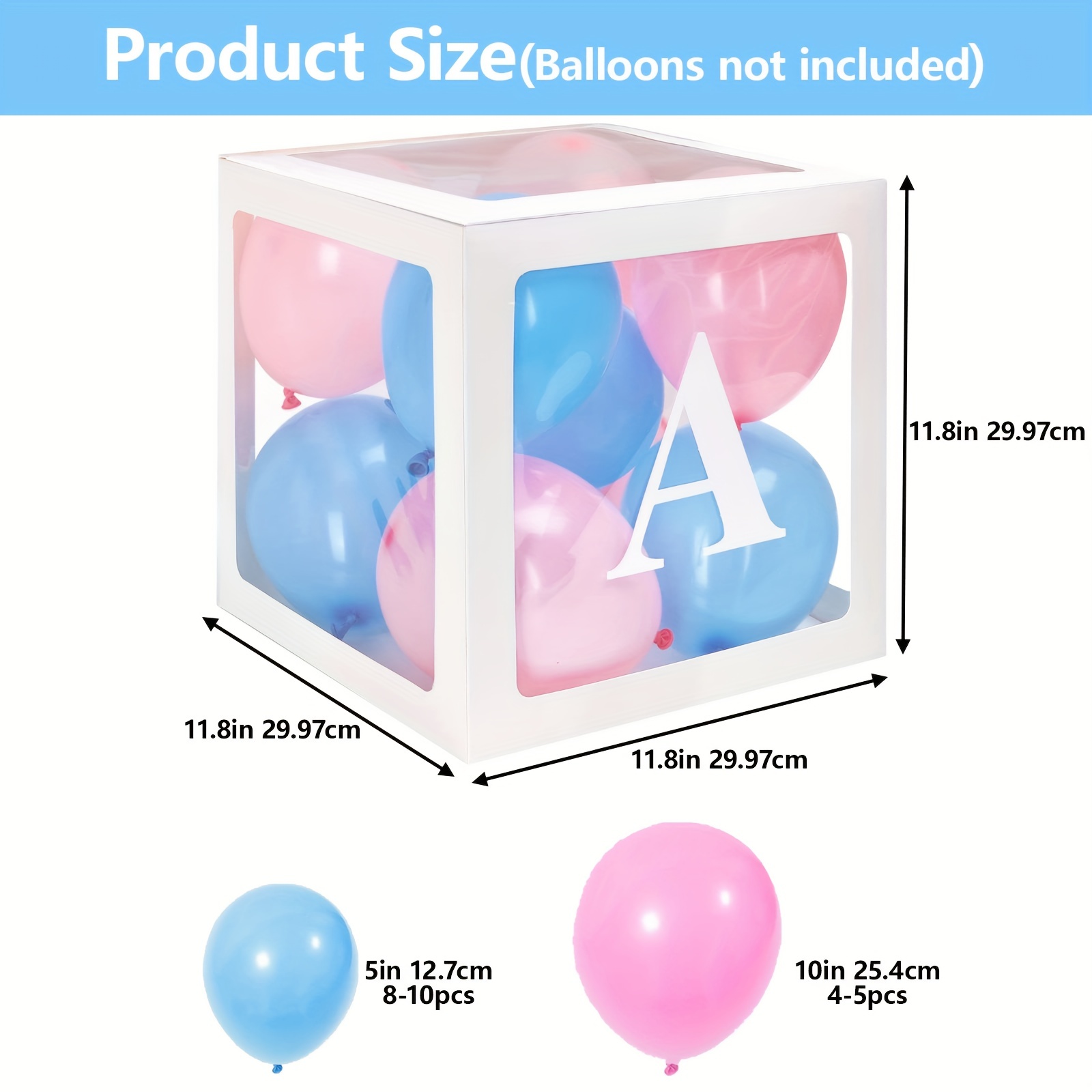 Cajas De Bebé Con Letras Para Baby Shower, 4 Bloques De Glob
