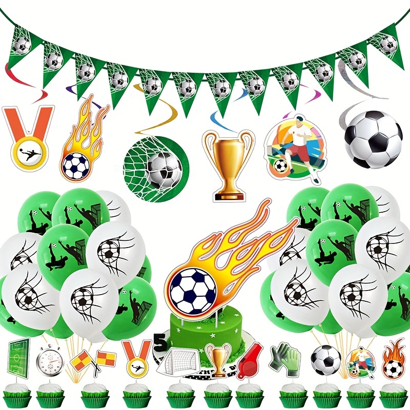 Set Decoración Fiesta Cumpleaños Fútbol Decoración Fiesta - Temu Chile