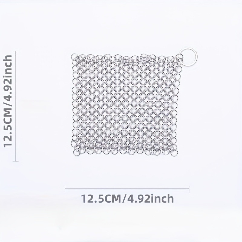 Durable Stainless Steel Chainmail Scrubber For Cleaning Pots - Temu