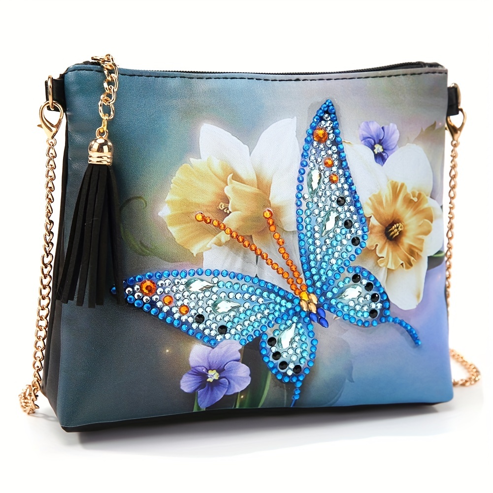 Diamond Painting Craft Art Clutch Purse Bag Kit Butterfly