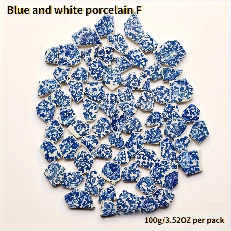 Smayt Yi 200g White Ceramic Mosaic Tiles Irregular Shape Bulk Small Mosaic  Ceramic Tiles Crafts for