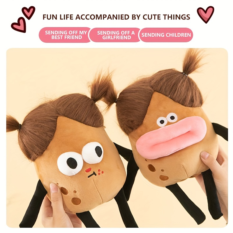 Funny Potato Braid King Doll Plush Toy Ugly Cute Fried - Temu