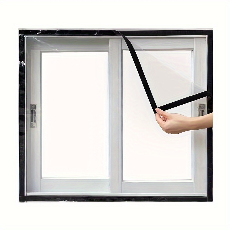 Rideaux,Film d'isolation thermique et coupe vent pour fenêtre