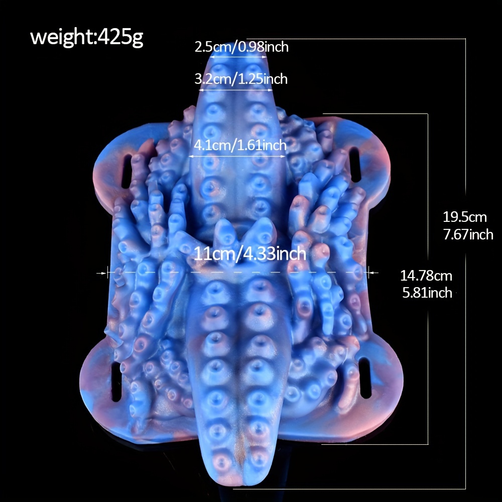 1pc Soft Glue Monster Octopus Giant Grinder Sex Toys Deep Sea Blue Liquid Silicone For Men And Women G spot Masturbation Clitoris Prostate Stimulator Bundled Sex Toys Grinder Adult Fantasy Sex Toys