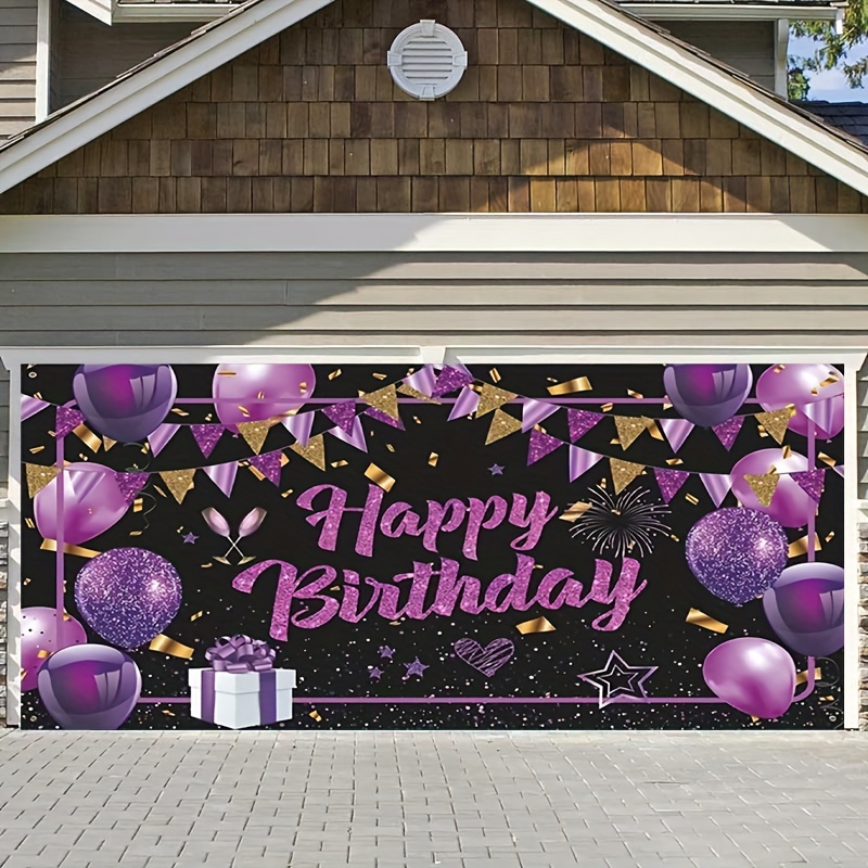  Decoraciones moradas para cumpleaños 50, pancarta de feliz cumpleaños  50, globos morados de cumpleaños 50 para mujeres y hombres, suministros de  decoración de fiesta de 50 cumpleaños : Hogar y Cocina
