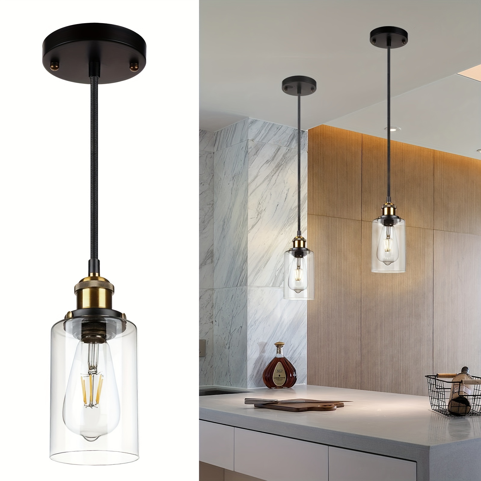 Qiaomao Moderna Lampada A Sospensione In Cristallo Vetro, Lampadario A  Sospensione Lampadari Moderni LED Per Cucina Isola Camera Da Letto  Soggiorno Illuminazione Sala Da Pranzo (Luce Neutra) -  -  Offerte E