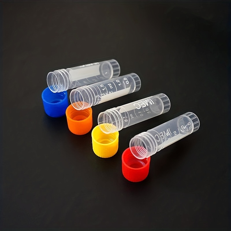 NAOEDEAH 100 Pcs 2ml Plastic Vials with Caps Lab Vials Small Plastic  Bottles Test Tubes With Lids Centrifuge Tubes Small Liquid Sample Vial  Storage