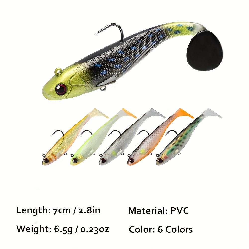Pre-rigged Fishing Lures For Bass Paddle Tail Fishing Lures For Freshwater  & Saltwater
