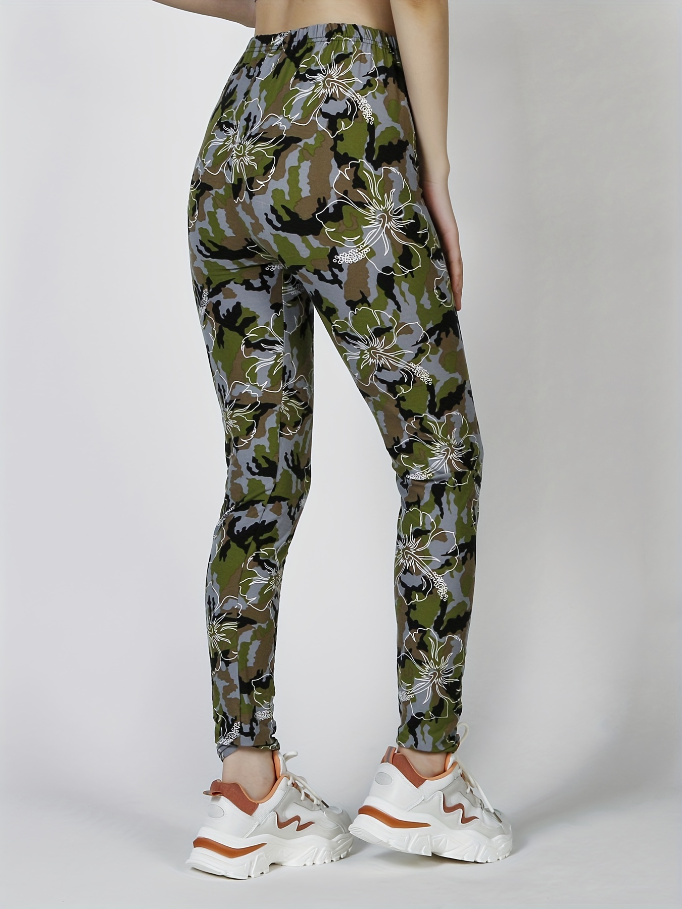 Nike NSW Camo Leggings Camouflage Activewear High Rise Green Size