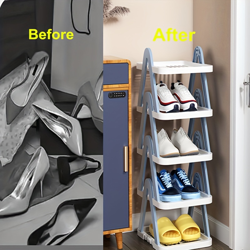 Great Choice Products Stackable Small Shoe Rack, Entryway, Hallway And  Closet Space Saving Storage