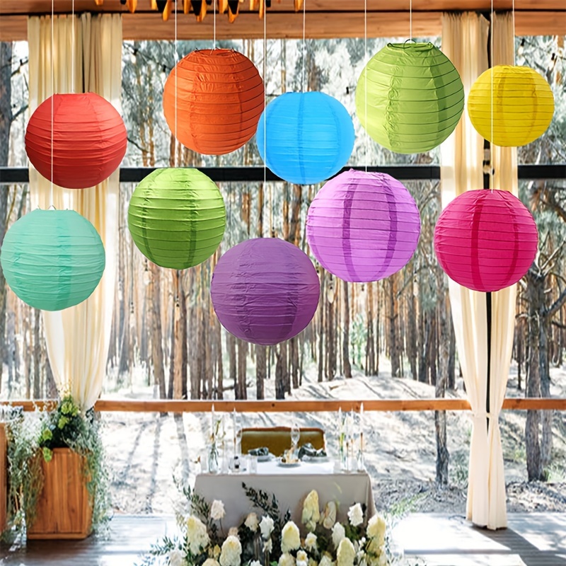 

8pcs New Year China Dragon Nian Festive 4 - 10 Inch Paper Lanterns - Random Color Decorative Hanging Lamp For Holidays And Celebrations Supper