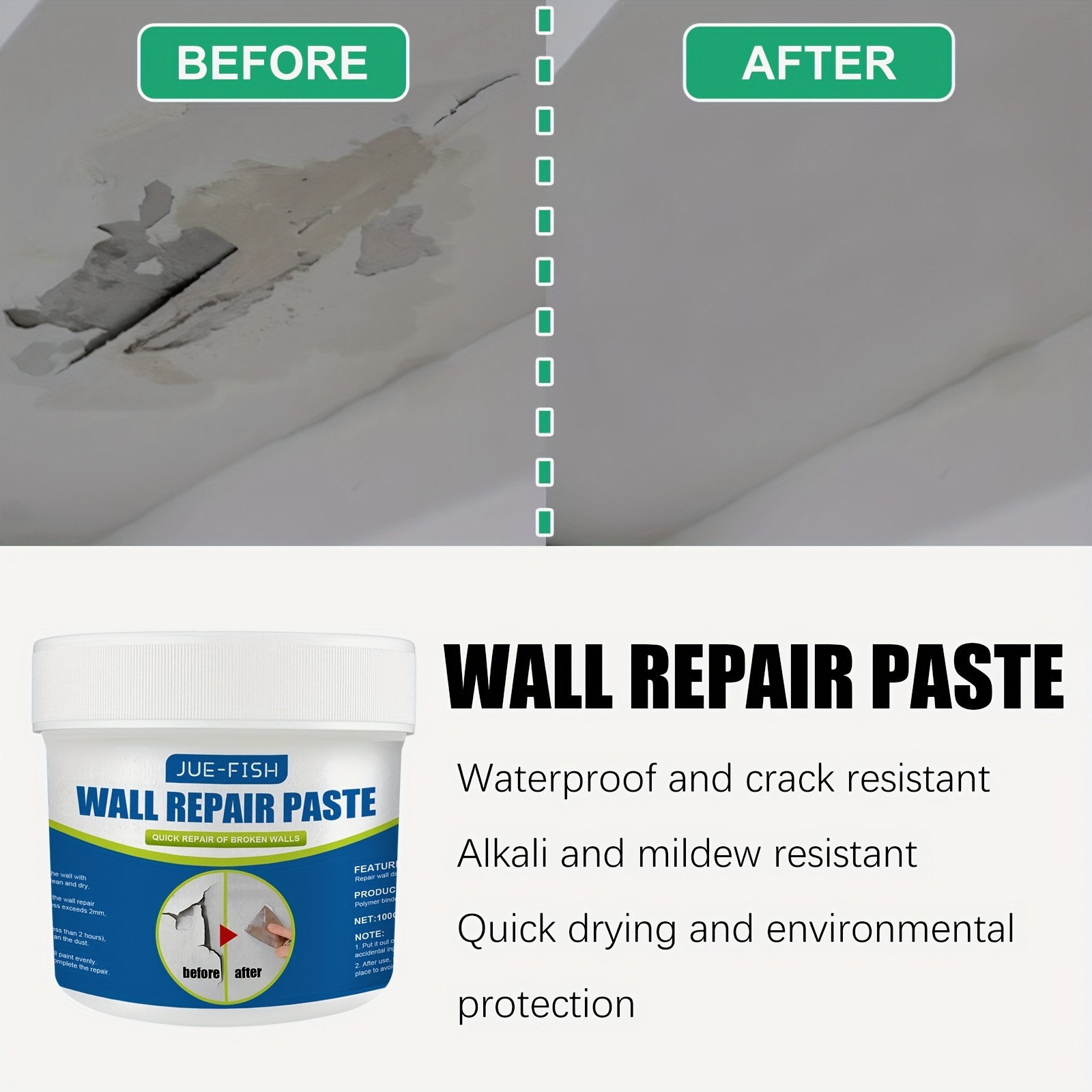 1 Barrel Water based Atomic Gray Putty Paste Repair Wall - Temu