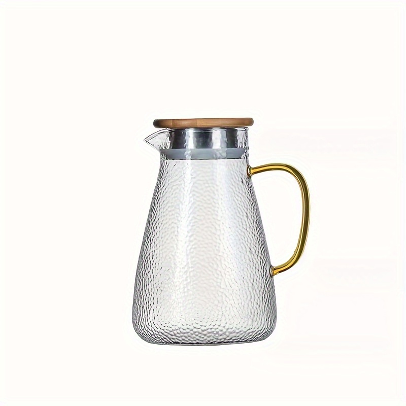 Pitcher With Lid Heavy Duty Heat Resistant Glass Water - Temu