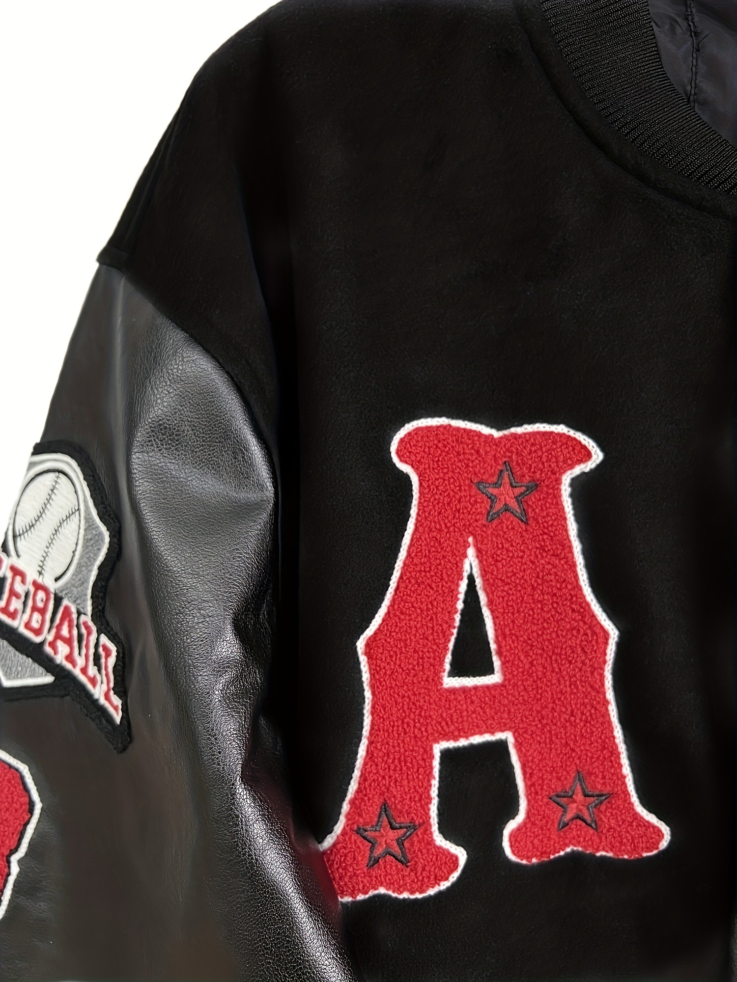 Unisex Embroidered Varsity Bomber Jacket Outerwear Sports Baseball