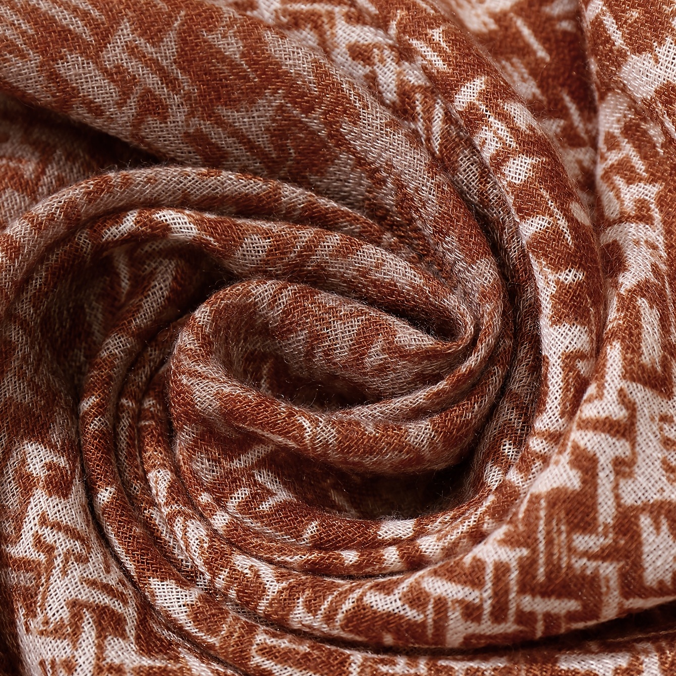 Light Brown Houndstooth Scarf Fall Winter Scarves For Women