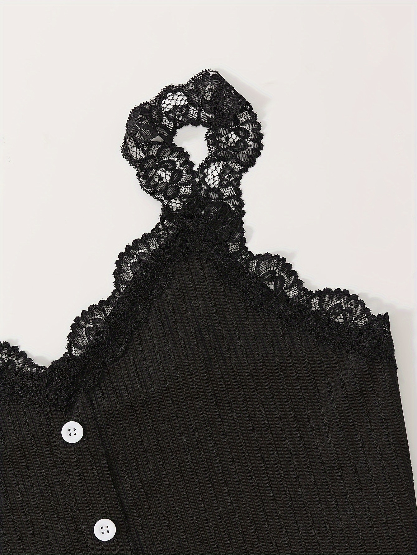 Lace Stitching Lounge Set V Neck Cami Top & Shorts Women's Loungewear