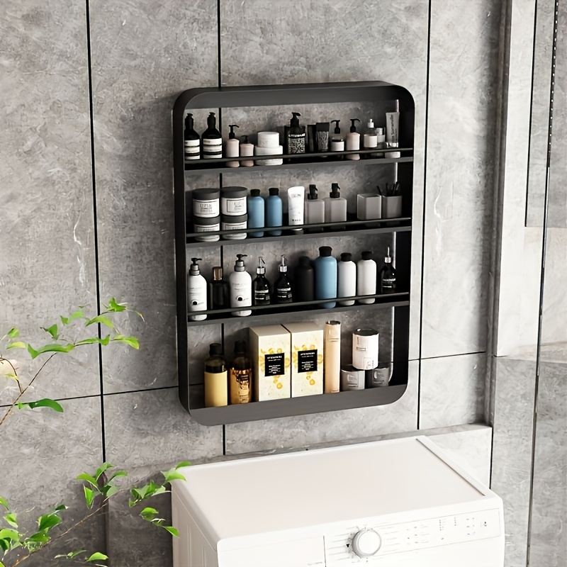 1pc Wall Mounted Makeup Organizer Shelf For Bathroom, Toilet