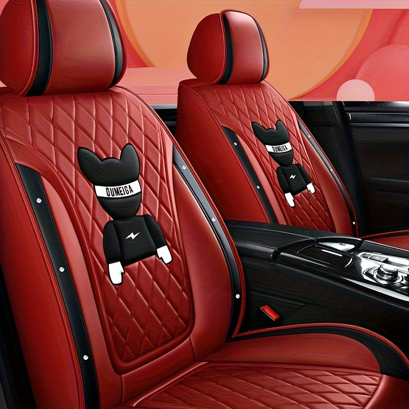Super PDR Fundas para asientos delanteros de coche, universal, de piel  sintética, para asiento delantero, para coche, para la mayoría de coches