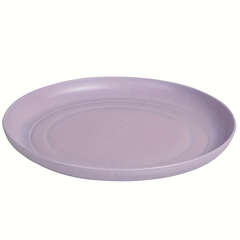 5pcs 22.86cm Plastic Dinner Plates Set, Reusable & Sturdy