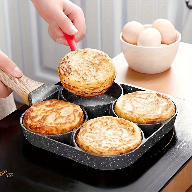 1pc 10.24inch Cast Iron Frying Pan With Wodden Handle Nonstick Omelet Pan  Kitchen Cooking Skillet Pancake Crepe Maker Flat Pan Griddle Breakfast Omele