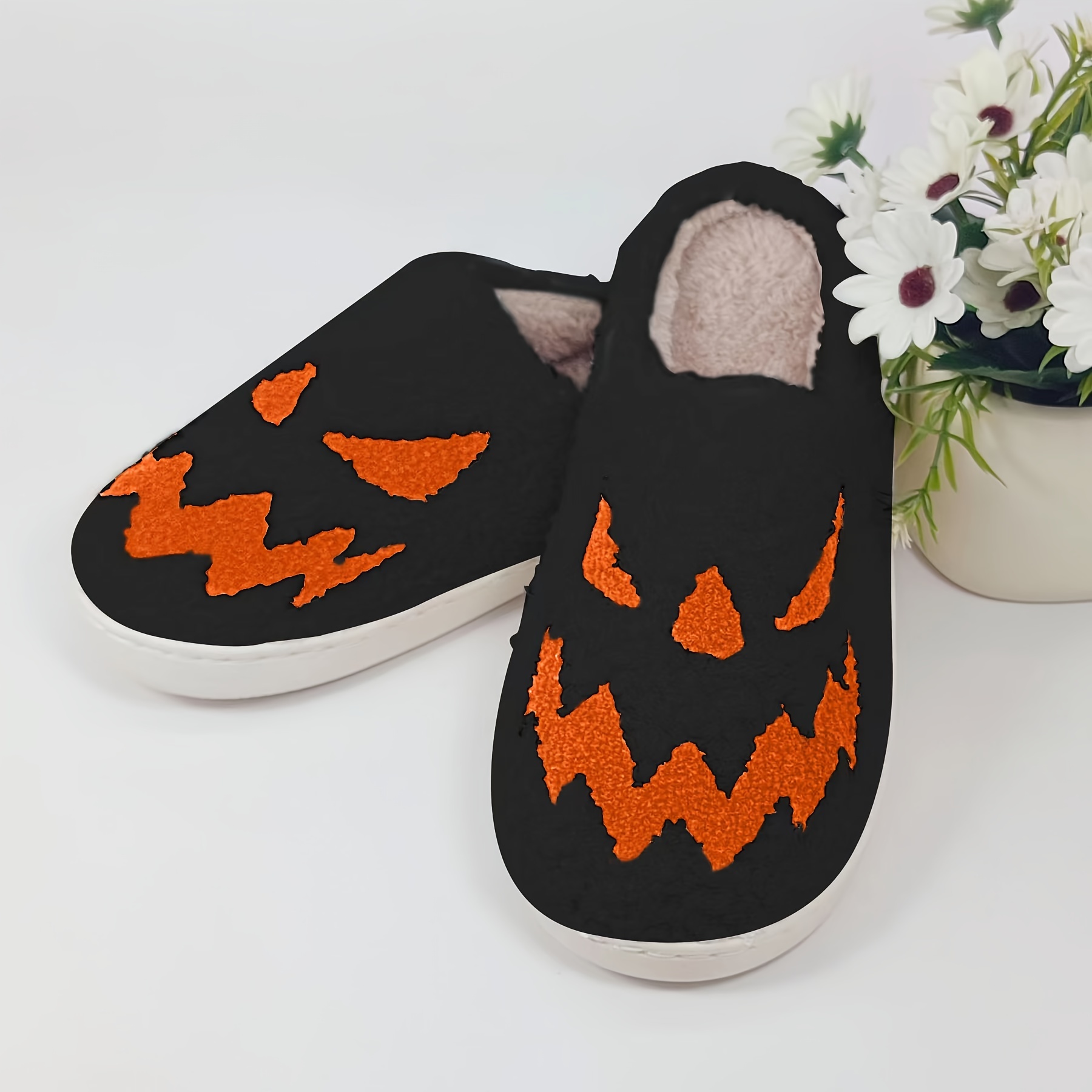 Pantofole Invernali Da Donna A Forma Di Zucca – Morbide, Antiscivolo, In Peluche – Ideali Per Halloween E Inverno - 3