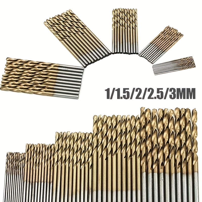 juego de brocas para madera metal acero inox aluminio 1/1.5/2/2.5/3mm 3 in  broca