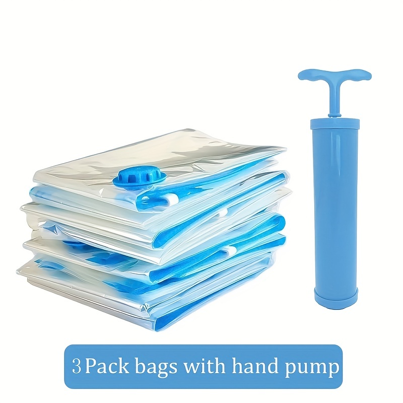 6 Pack Vacuum Storage Bags Space Save Vacuum Sealer Compression Storage Bags  With Hand Pump Used for Comforters Blankets Clothes - AliExpress