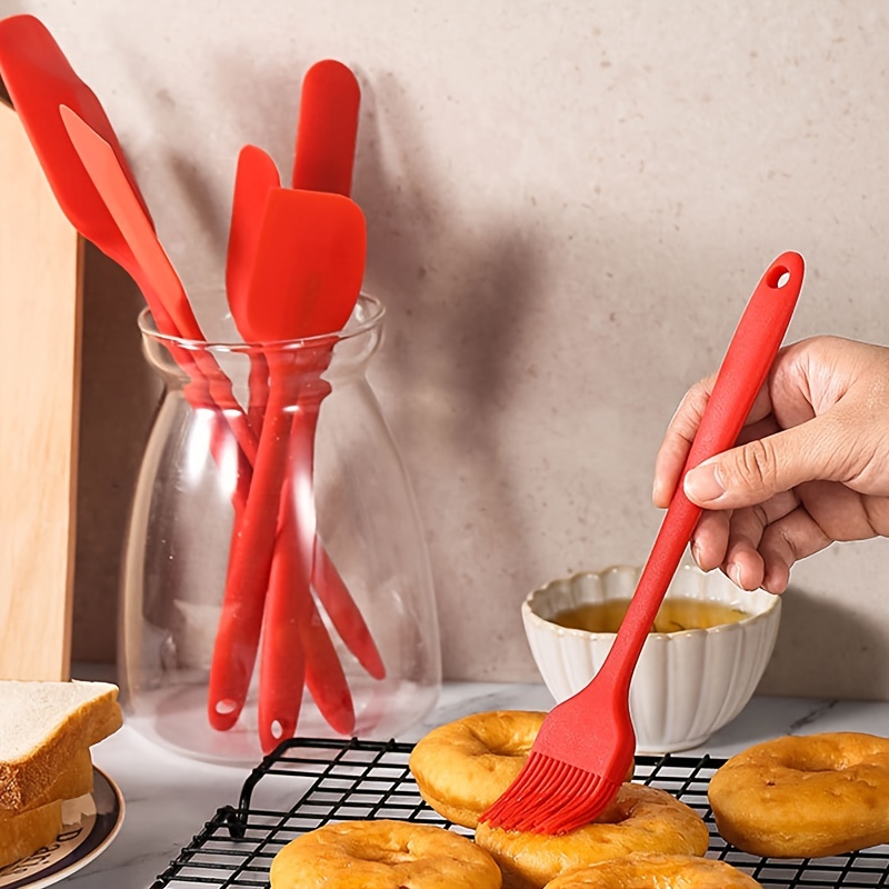 red) Silicone Spatula Bowl Scraper Cooking Baking Cake Mixing Silicon